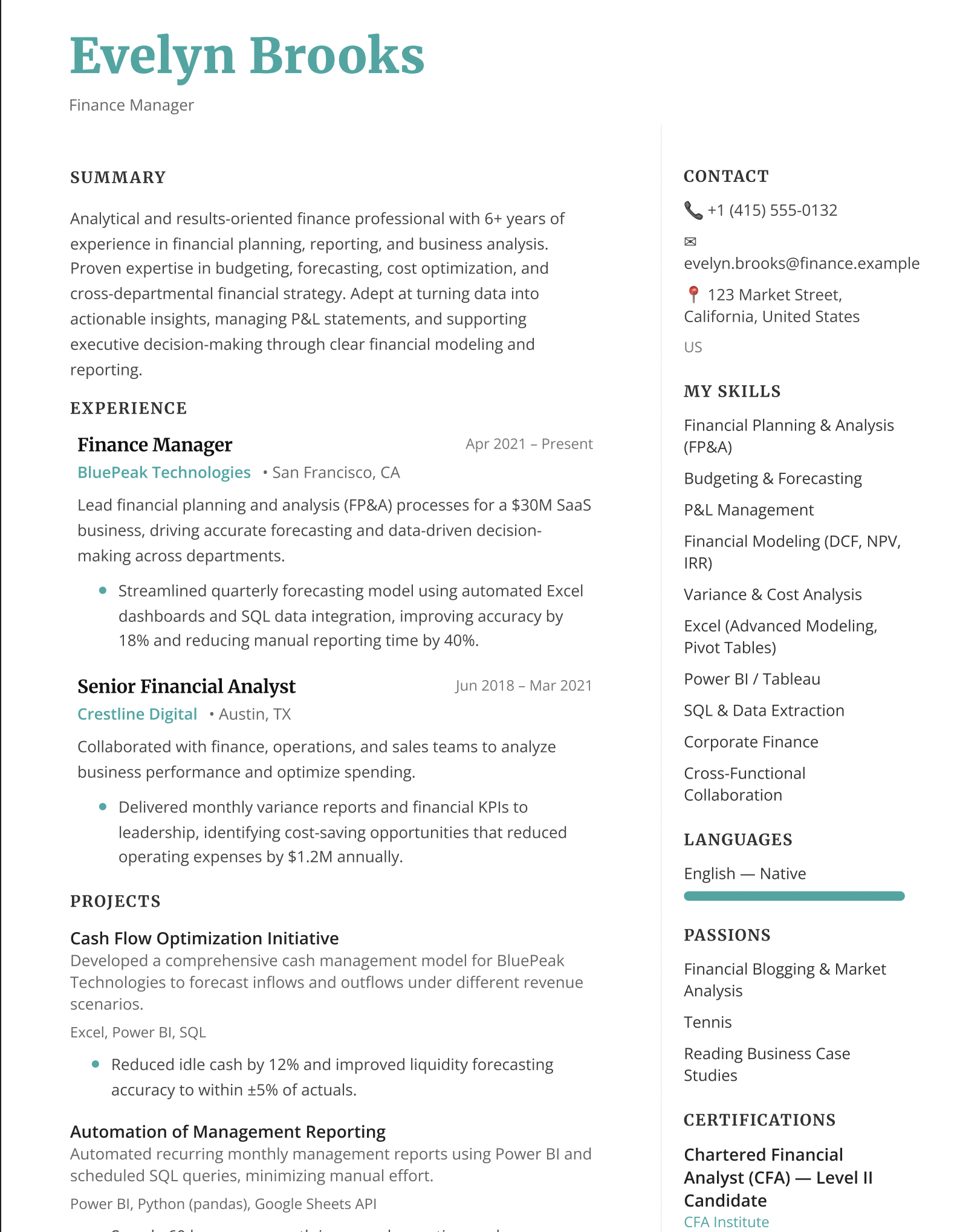 Elegant (ATS-friendly)