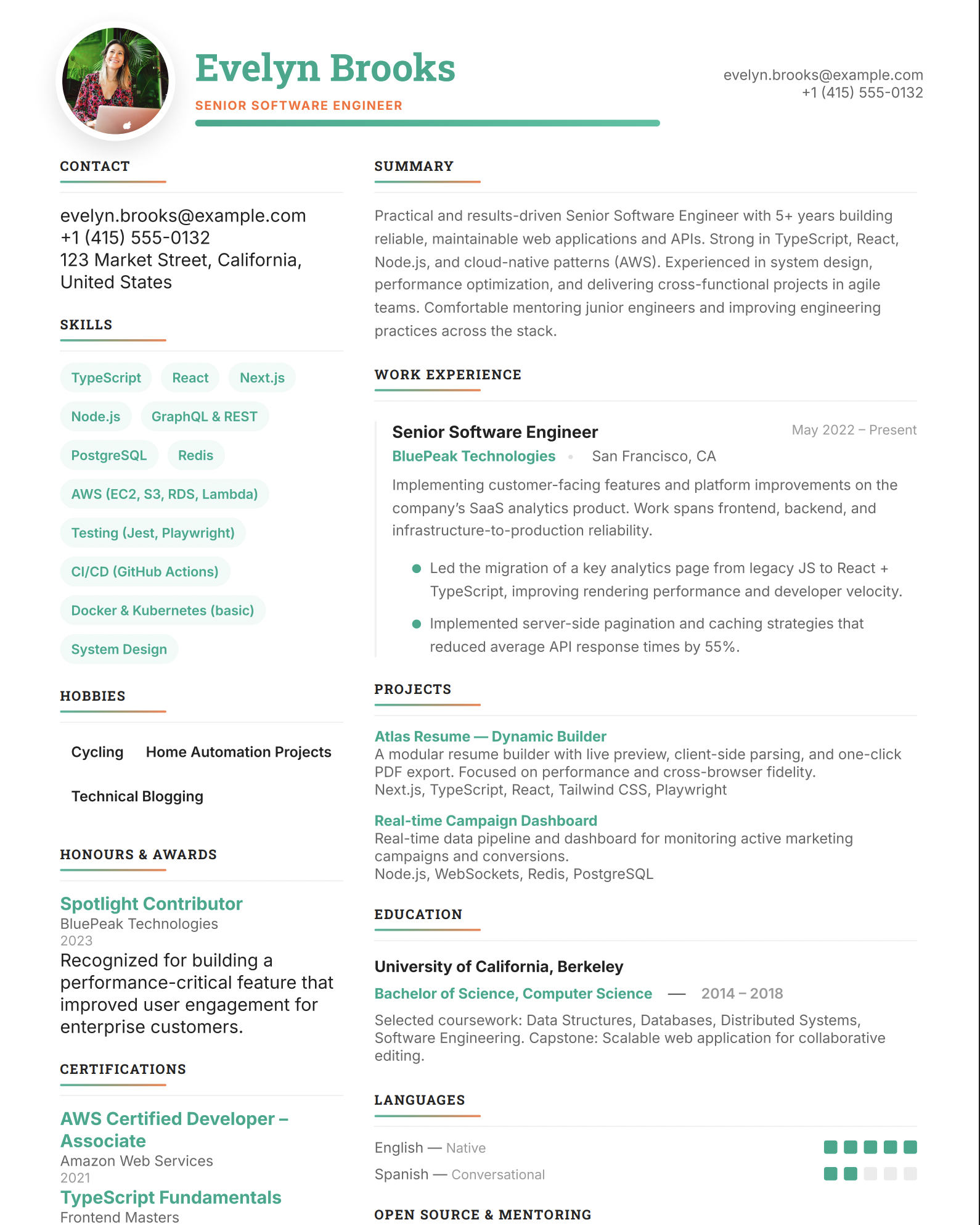 Modern (ATS-friendly)